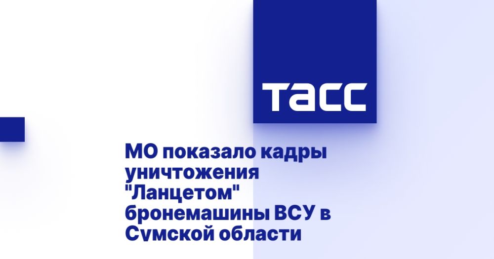 МО показало кадры уничтожения &quot;Ланцетом&quot; бронемашины ВСУ в Сумской области
