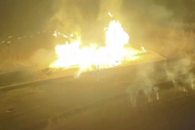Пожар на газоизмерительной станции «Суджа» после подрыва ВСУ сняли на видео