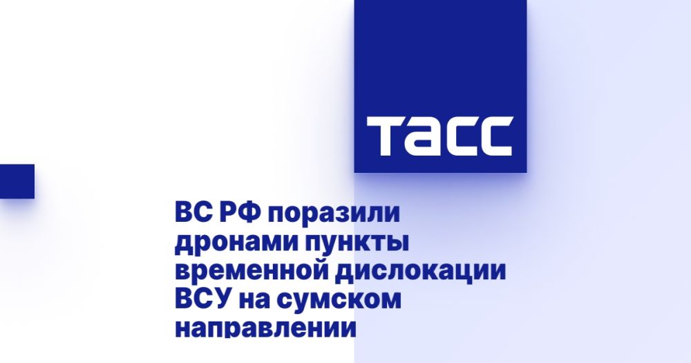 ВС РФ поразили дронами пункты временной дислокации ВСУ на сумском направлении