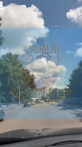Экшн-видео, снятое водителем автомобиля в Сумах