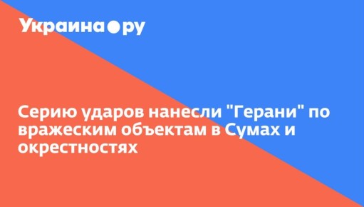 Серию ударов нанесли &quot;Герани&quot; по вражеским объектам в Сумах и окрестностях