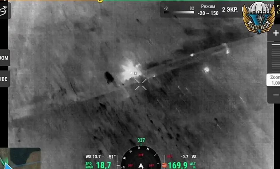 Наши операторы БПЛА уничтожили транспорт противника в Сумской области и затем методично добили живую силу