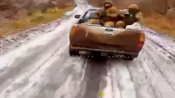 Боевики не успели выпрыгнуть из пикапа, увидев российский FPV-дрон