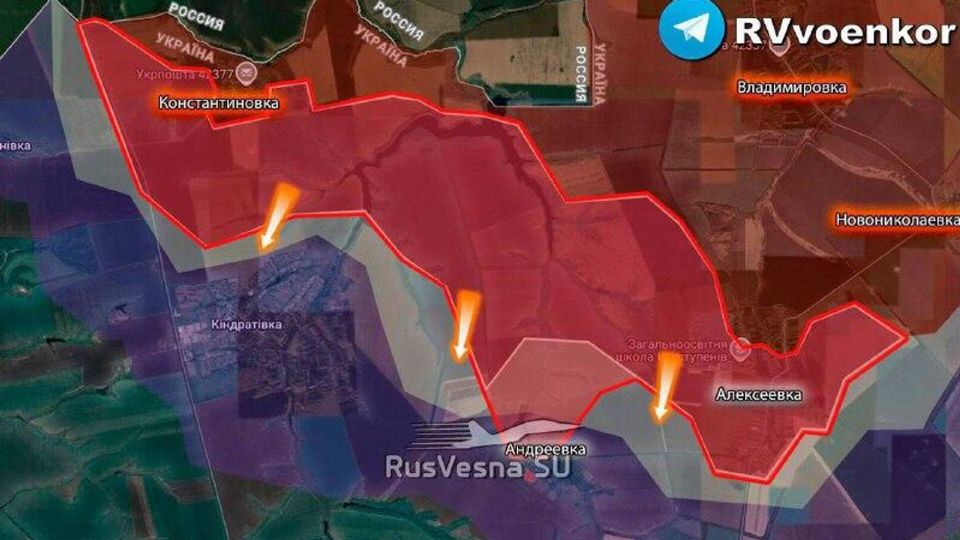 Сломав "контрнаступ" ВСУ на Сумском направлении, армия России ведёт наступление широким фронтом