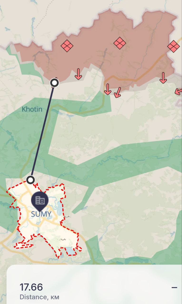 РФ создает плацдарм для дальнейших наступательных действий в направлении Хотени Сумской области: это представляет угрозу продвижения в сторону Сум, — 7-й корпус ДШВ ВСУ