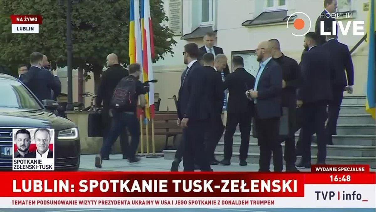 Зеленский встретился с Туском в Польше