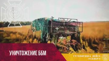 Уничтожение украинской ББМ с наваренным мангалом в Сумской области